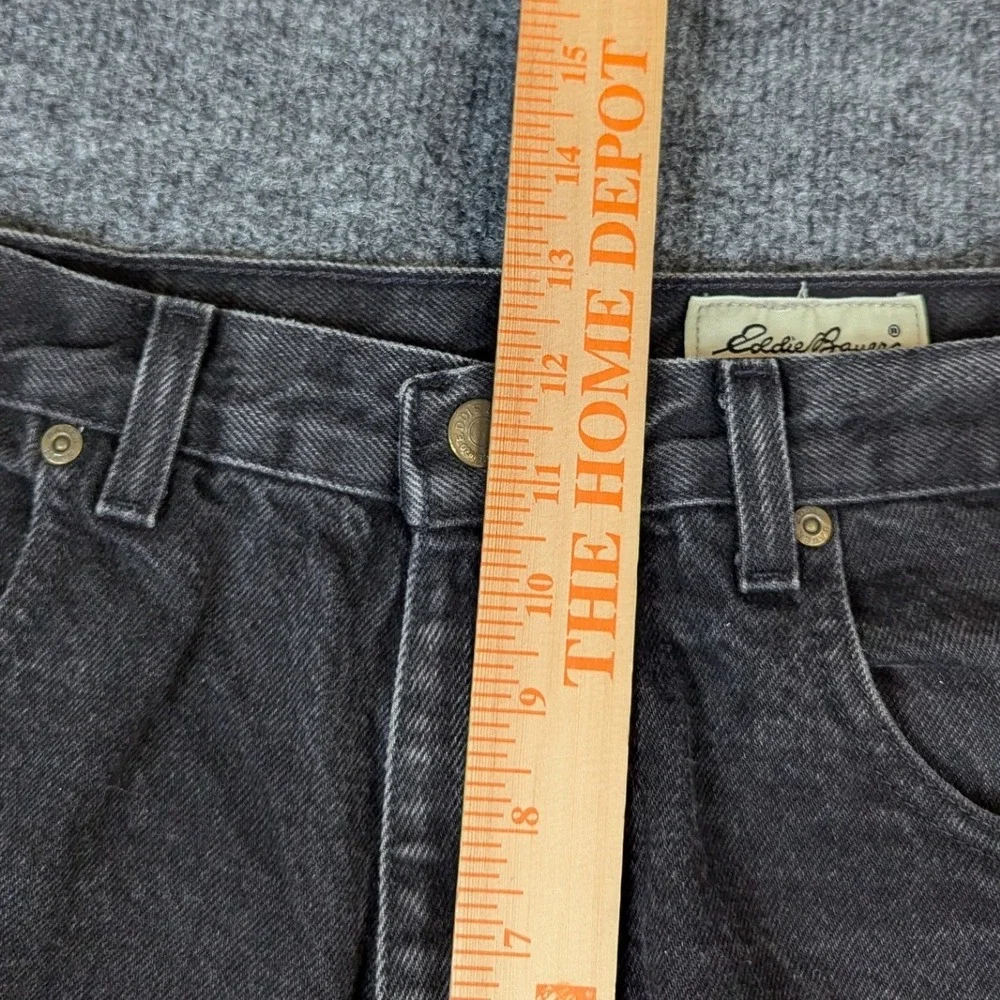 Eddie Bauer Mens 36x32 Faded Black Denim Jeans Made in USA 100% Cotton Vintage